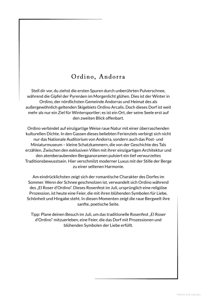 Fragment of a Book published in German where El Roser d'Ordino takes place